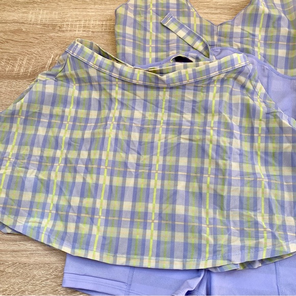 NWT Free People Movement Sheer Luck Set Romper Skirt FP Movement Bluebell Combo - Picture 10 of 14